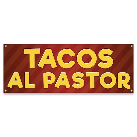 Tacos Al Pastor Banner Concession Stand Food Truck Single Sided